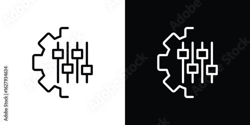 Mass customization icon graphic, editable stroke. Suitable for website design, logo, app, template, and ui ux.