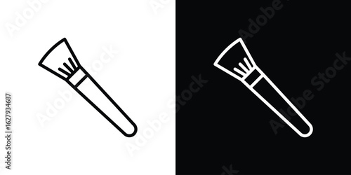 Makeup brush icon graphic, editable stroke. Suitable for website design, logo, app, template, and ui ux.