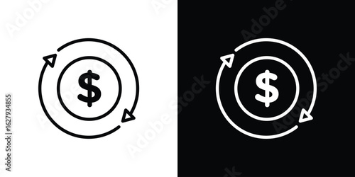 Liquidity icon graphic, editable stroke. Suitable for website design, logo, app, template, and ui ux.