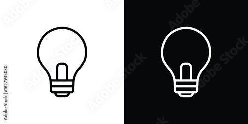 Light bulb icon graphic, editable stroke. Suitable for website design, logo, app, template, and ui ux.