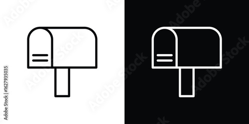 Letter box icon graphic, editable stroke. Suitable for website design, logo, app, template, and ui ux.