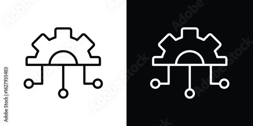 Integration icon graphic, editable stroke. Suitable for website design, logo, app, template, and ui ux.