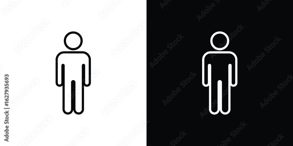 Fototapeta premium Human icon graphic, editable stroke. Suitable for website design, logo, app, template, and ui ux.