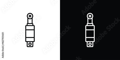 Hydraulic cylinder icon graphic, editable stroke. Suitable for website design, logo, app, template, and ui ux.