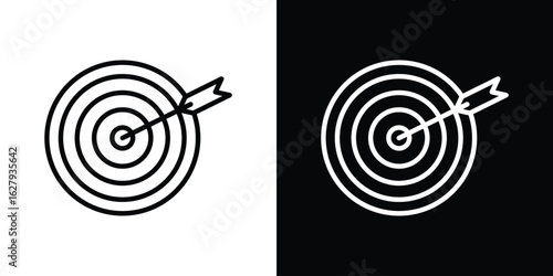 Hunting darts icon graphic, editable stroke. Suitable for website design, logo, app, template, and ui ux.