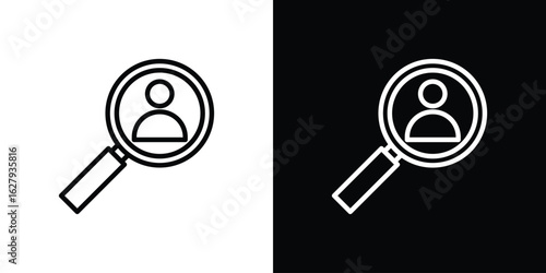 Hiring icon graphic, editable stroke. Suitable for website design, logo, app, template, and ui ux.