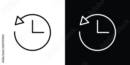 History icon graphic, editable stroke. Suitable for website design, logo, app, template, and ui ux.