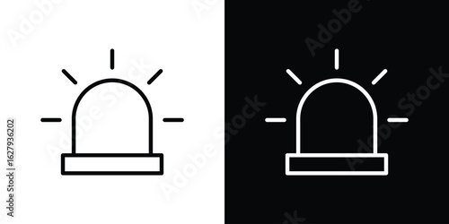 Gyrophare icon graphic, editable stroke. Suitable for website design, logo, app, template, and ui ux.