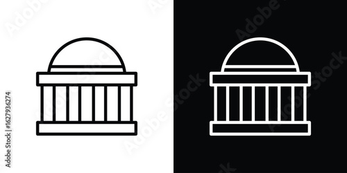 Government icon graphic, editable stroke. Suitable for website design, logo, app, template, and ui ux.