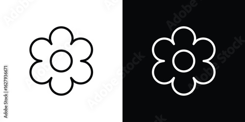 Flower icon graphic, editable stroke. Suitable for website design, logo, app, template, and ui ux.