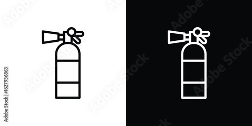 Fire extinguisher icon graphic, editable stroke. Suitable for website design, logo, app, template, and ui ux.