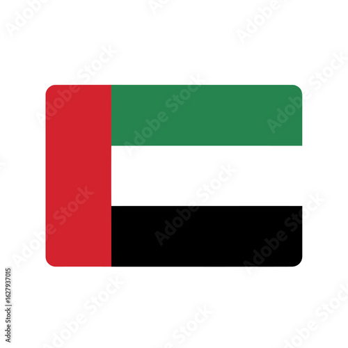 United Arab Emirates flag, rectangular design, national symbol.
