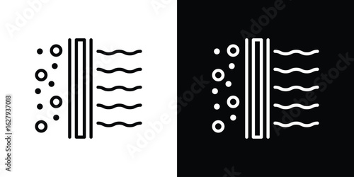 Filtration icon graphic, editable stroke. Suitable for website design, logo, app, template, and ui ux.