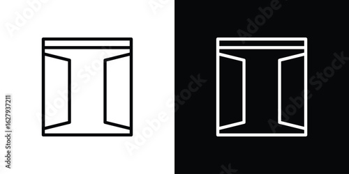 Entrance door icon graphic, editable stroke. Suitable for website design, logo, app, template, and ui ux.