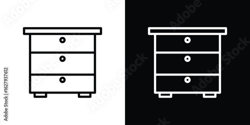 Drawer icon graphic, editable stroke. Suitable for website design, logo, app, template, and ui ux.