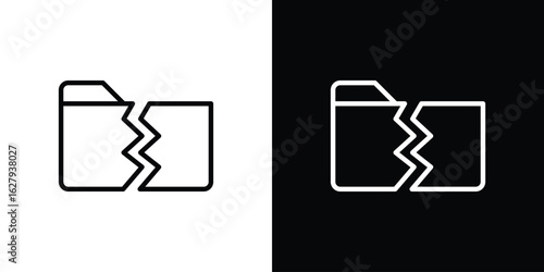 Data loss icon graphic, editable stroke. Suitable for website design, logo, app, template, and ui ux.