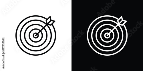 Darts icon graphic, editable stroke. Suitable for website design, logo, app, template, and ui ux.