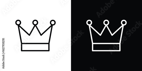 Crown icon graphic, editable stroke. Suitable for website design, logo, app, template, and ui ux.
