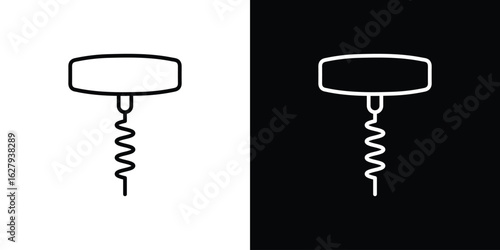 Corkscrew icon graphic, editable stroke. Suitable for website design, logo, app, template, and ui ux.