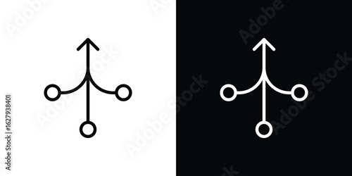 Consolidation icon graphic, editable stroke. Suitable for website design, logo, app, template, and ui ux.