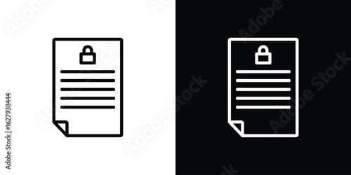 Confidentiality agreement icon graphic, editable stroke. Suitable for website design, logo, app, template, and ui ux.