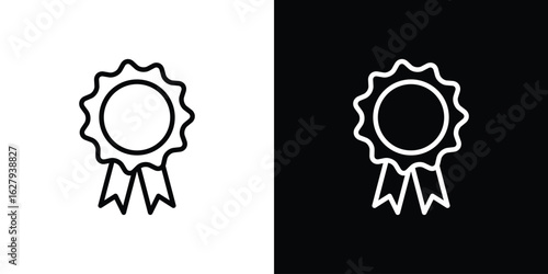 Certificate icon graphic, editable stroke. Suitable for website design, logo, app, template, and ui ux.