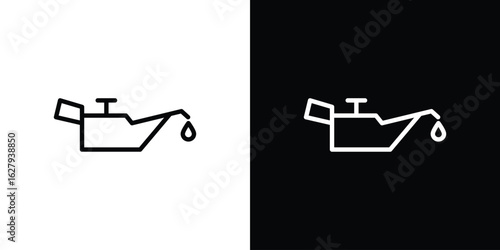 Change car oil icon graphic, editable stroke. Suitable for website design, logo, app, template, and ui ux.