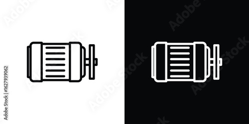 Car alternator icon graphic, editable stroke. Suitable for website design, logo, app, template, and ui ux.