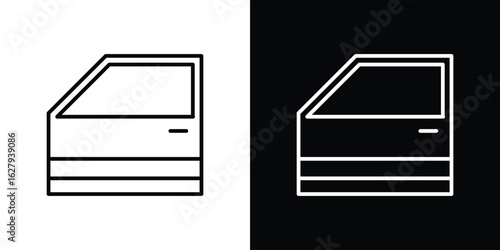 car door icon graphic, editable stroke. Suitable for website design, logo, app, template, and ui ux.