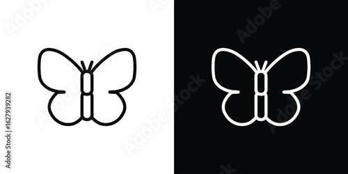Butterfly icon graphic, editable stroke. Suitable for website design, logo, app, template, and ui ux.