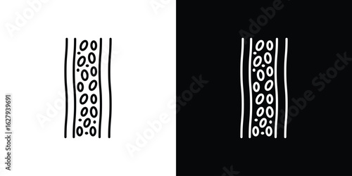 Blood vessel icon graphic, editable stroke. Suitable for website design, logo, app, template, and ui ux.