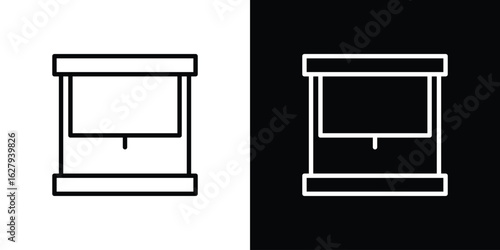 Blinds icon graphic, editable stroke. Suitable for website design, logo, app, template, and ui ux.