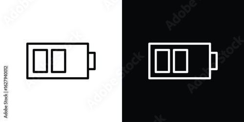 Battery icon graphic, editable stroke. Suitable for website design, logo, app, template, and ui ux.