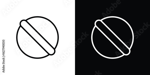 Bath salts bomb icon graphic, editable stroke. Suitable for website design, logo, app, template, and ui ux.