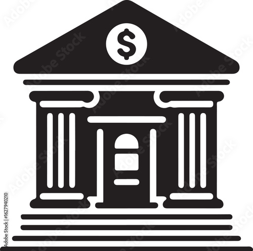 Black bank icon