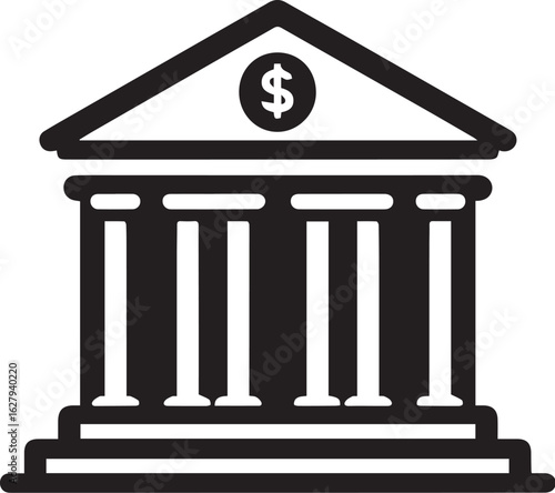 Black bank icon