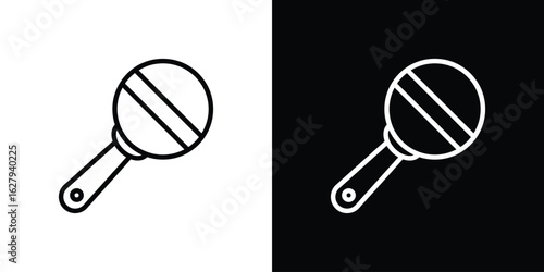 baby rattle icon graphic, editable stroke. Suitable for website design, logo, app, template, and ui ux.