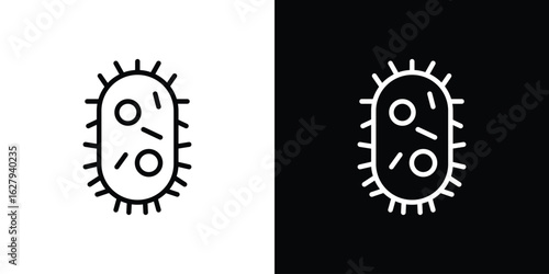 Bacteria icon graphic, editable stroke. Suitable for website design, logo, app, template, and ui ux.