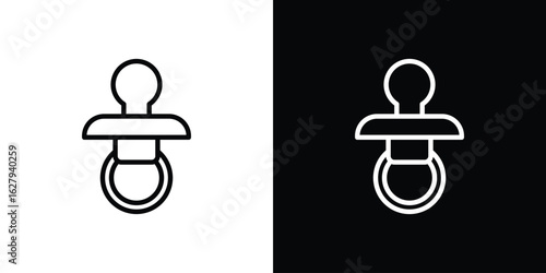 Baby pacifier icon graphic, editable stroke. Suitable for website design, logo, app, template, and ui ux.