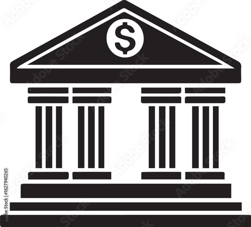 Black bank icon