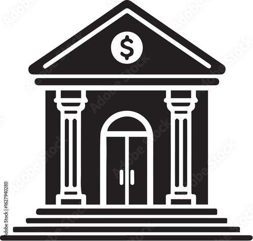 Black bank icon