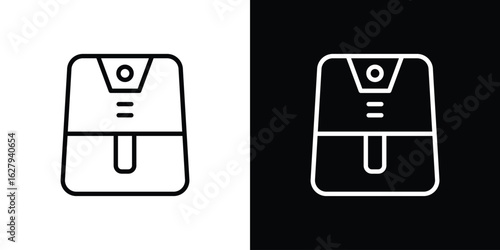 Air fryer icon graphic, editable stroke. Suitable for website design, logo, app, template, and ui ux.