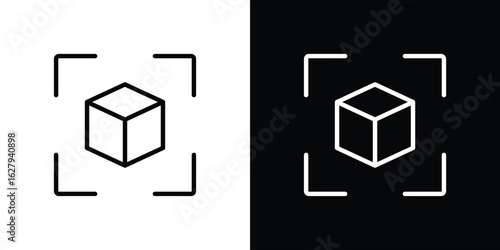 AR icon graphic, editable stroke. Suitable for website design, logo, app, template, and ui ux.