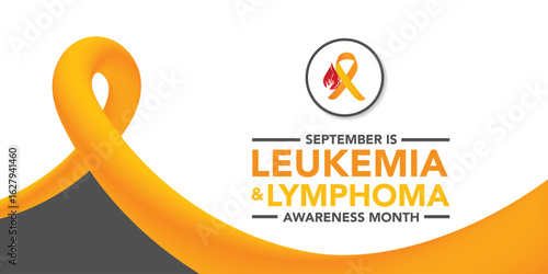 September is National Leukemia and Lymphoma Awareness Month background template. Holiday concept. background, banner, placard, card, and poster design template with text inscription and standard color