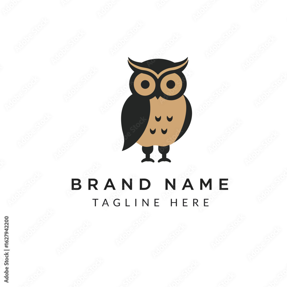 Fototapeta premium Creative Owl Logo Design for Business Branding and Corporate Identity showcasing Simple and Minimalist Style