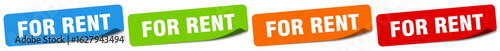 for rent sticker. for rent sticker set on white background