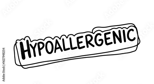 Hypoallergenic label for product packaging and allergy awareness