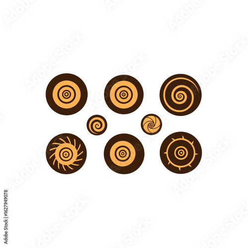  different spiral shell rune set 