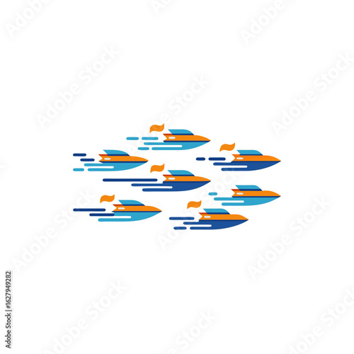 different tide skimmer boat set  