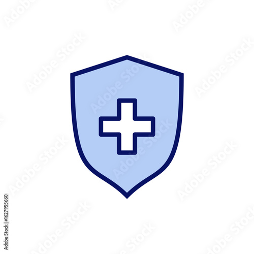 Health insurance icon vector. Insurance health document sign and symbol